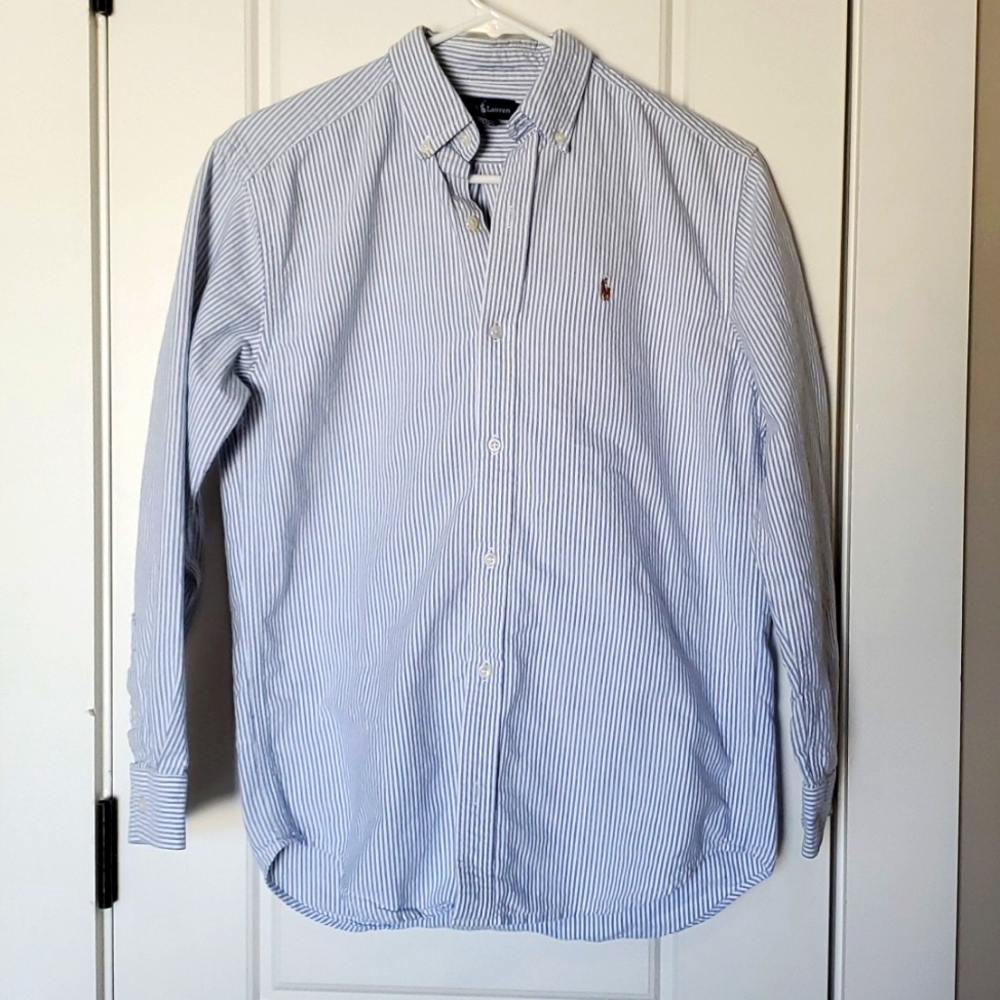 Ralph Lauren Boys 16 (L) Cotton Oxford Long Sleeves Shirt